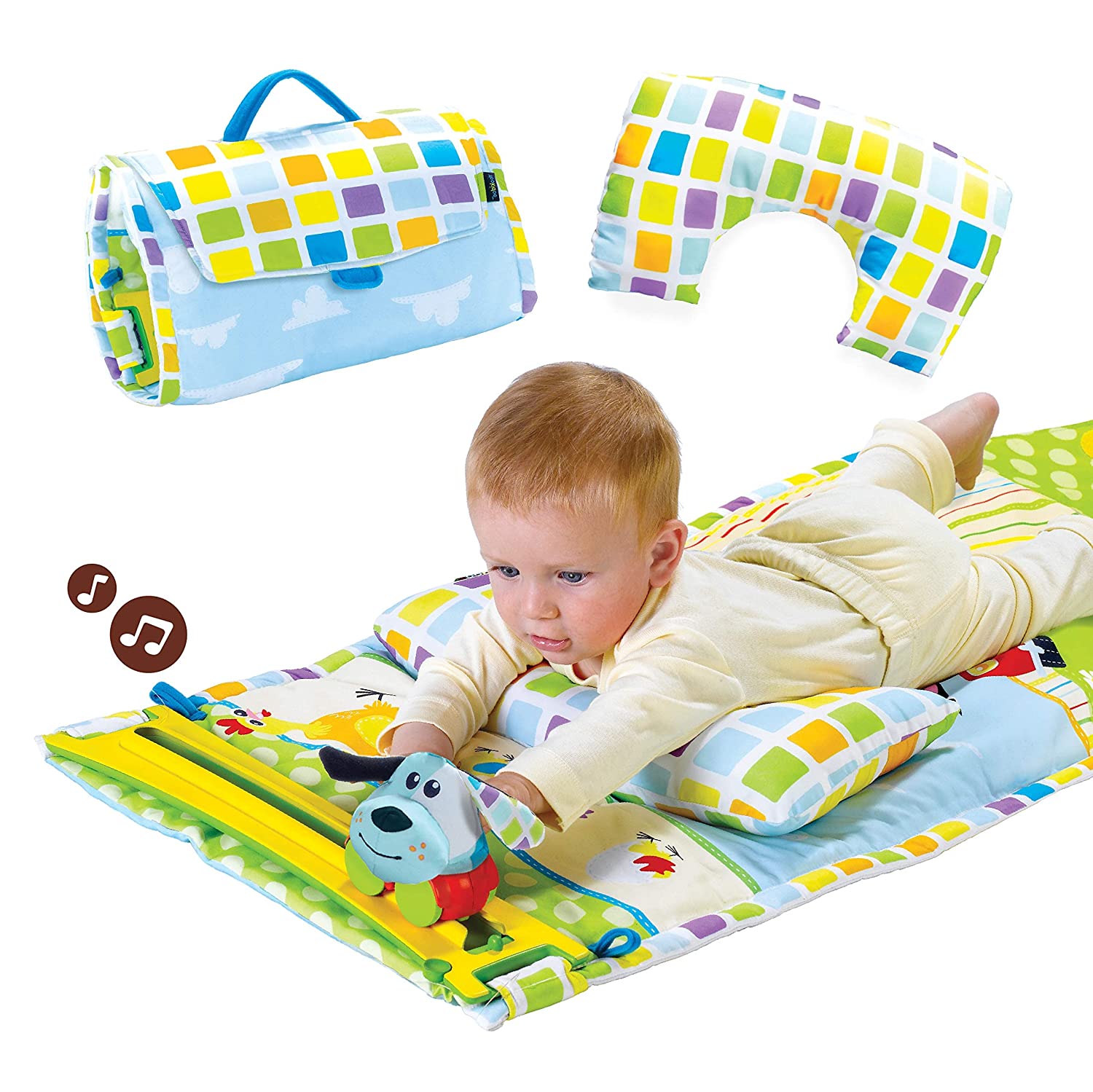 012 Months Play Gym Yookidoo Musical Tummy Time Portable Baby Mat
